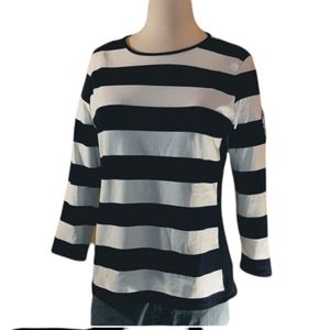 CHAPS - navy/white  longsleeve Women's Top M